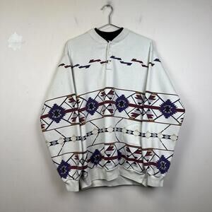 Vintage Southwestern Style Pullover Sweatshirt 90s Size XL